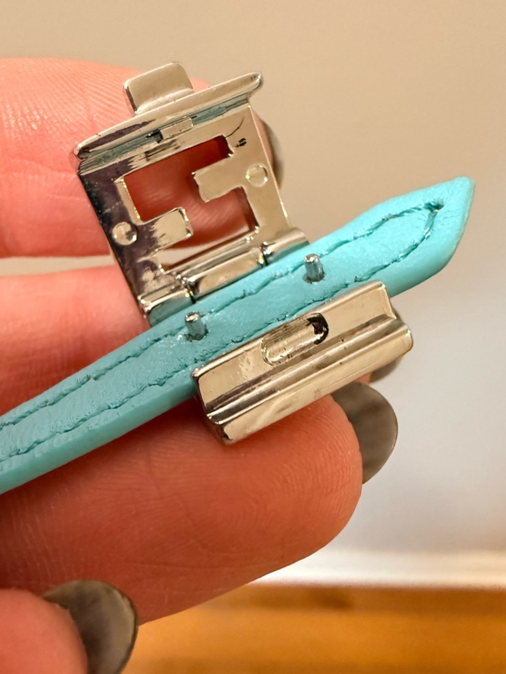 FENDI Tiffany Blue Looping Bracelet w/ Box - Picture 7 of 9